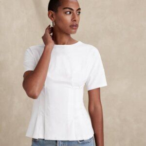 Banana Republic Ponte Corset T-Shirt NWT